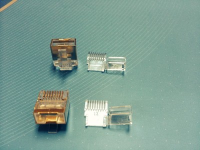 水晶頭8P8C短體金殼水晶頭帶扣式塞廠價直銷